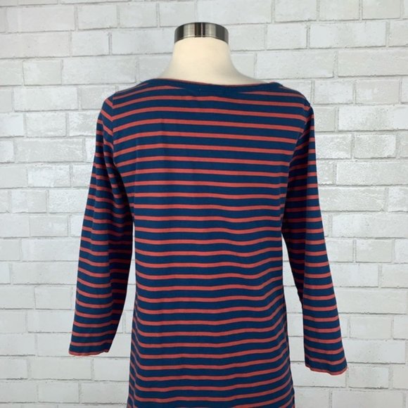 Joie Shift Dress Striped Knit Winberry Navy Blue Mini Stretch Preppy Nautical S - Picture 8 of 10